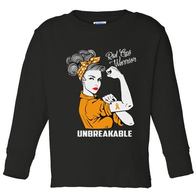 Rsd Crps Warrior Unbreakable Rsd Crps Awareness Gift Toddler Long Sleeve Shirt