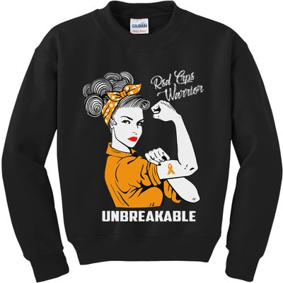 Rsd Crps Warrior Unbreakable Rsd Crps Awareness Gift Kids Sweatshirt