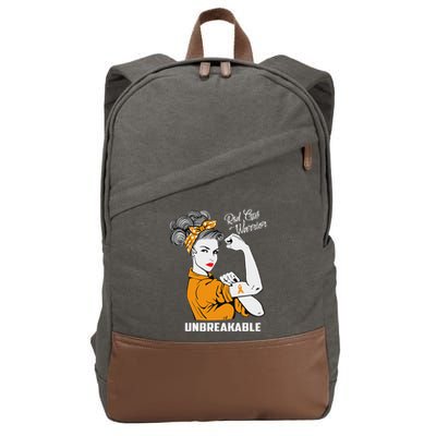 Rsd Crps Warrior Unbreakable Rsd Crps Awareness Gift Cotton Canvas Backpack