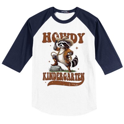 Raccoon Cowboy Western Back To School Baseball Sleeve Shirt