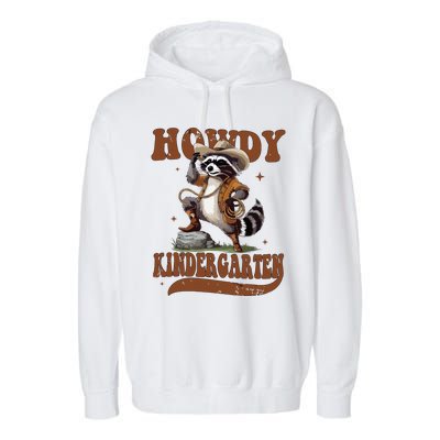 Raccoon Cowboy Western Back To School Garment-Dyed Fleece Hoodie