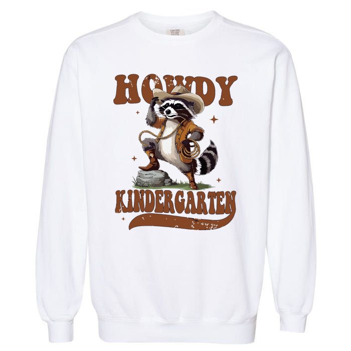 Raccoon Cowboy Western Back To School Garment-Dyed Sweatshirt