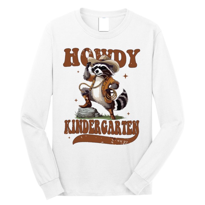 Raccoon Cowboy Western Back To School Long Sleeve Shirt