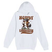 Raccoon Cowboy Western Back To School Premium Pullover Hoodie