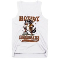 Raccoon Cowboy Western Back To School Tank Top