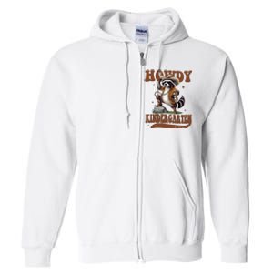 Raccoon Cowboy Western Back To School Full Zip Hoodie