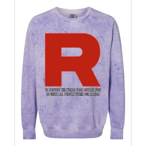 R Costume With Motto Go Poke Video Game Monster Colorblast Crewneck Sweatshirt