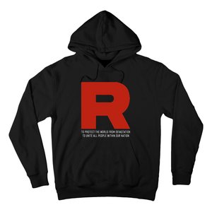 R Costume With Motto Go Poke Video Game Monster Hoodie