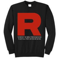 R Costume With Motto Go Poke Video Game Monster Sweatshirt