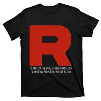 R Costume With Motto Go Poke Video Game Monster T-Shirt