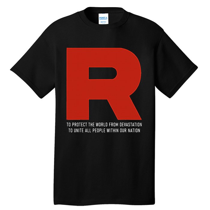 R Costume With Motto Go Poke Video Game Monster Tall T-Shirt