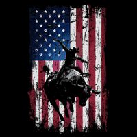 Rodeo Cowboy Western Usa Flag Cowboys 16 in Basic Backpack