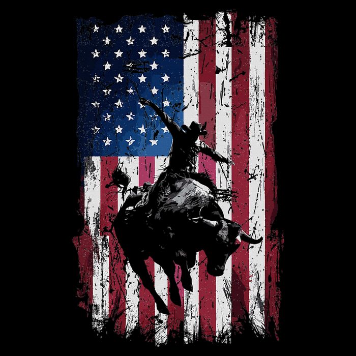 Rodeo Cowboy Western Usa Flag Cowboys 16 in Basic Backpack