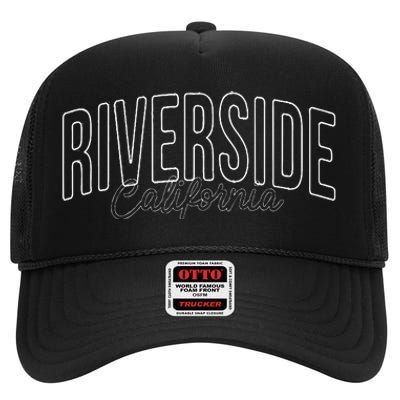 Riverside California wired city  High Crown Mesh Back Trucker Hat