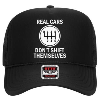 Real Cars With 6 Gears That Do Not Move Themselves High Crown Mesh Back Trucker Hat