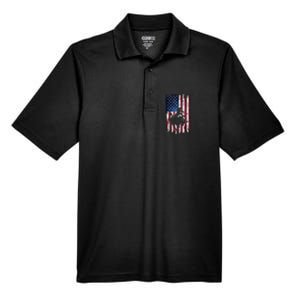 Rodeo Cowboy Western Usa Flag Cowboys Men's Origin Performance Pique Polo