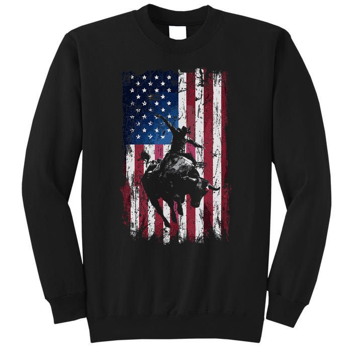 Rodeo Cowboy Western Usa Flag Cowboys Sweatshirt