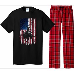 Rodeo Cowboy Western Usa Flag Cowboys Pajama Set