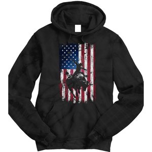 Rodeo Cowboy Western Usa Flag Cowboys Tie Dye Hoodie