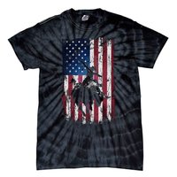 Rodeo Cowboy Western Usa Flag Cowboys Tie-Dye T-Shirt