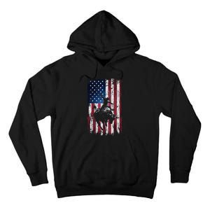 Rodeo Cowboy Western Usa Flag Cowboys Tall Hoodie