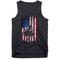 Rodeo Cowboy Western Usa Flag Cowboys Tank Top