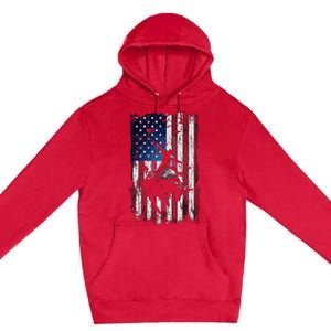 Rodeo Cowboy Western Usa Flag Cowboys Premium Pullover Hoodie