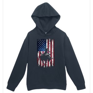 Rodeo Cowboy Western Usa Flag Cowboys Urban Pullover Hoodie