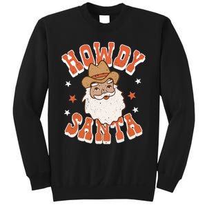 Retro Cute Western Christmas Howdy Santa Cowboy Funny Xmas Sweatshirt