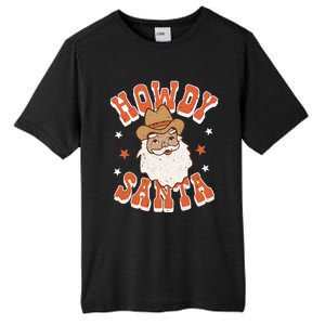 Retro Cute Western Christmas Howdy Santa Cowboy Funny Xmas Tall Fusion ChromaSoft Performance T-Shirt