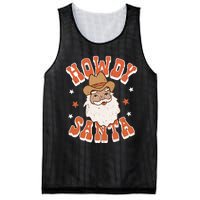 Retro Cute Western Christmas Howdy Santa Cowboy Funny Xmas Mesh Reversible Basketball Jersey Tank