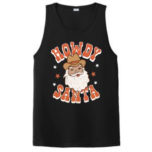 Retro Cute Western Christmas Howdy Santa Cowboy Funny Xmas PosiCharge Competitor Tank