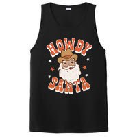 Retro Cute Western Christmas Howdy Santa Cowboy Funny Xmas PosiCharge Competitor Tank