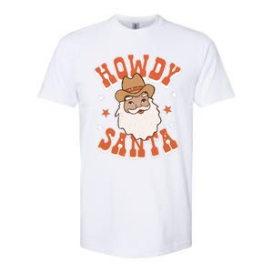 Retro Cute Western Christmas Howdy Santa Cowboy Funny Xmas Softstyle CVC T-Shirt