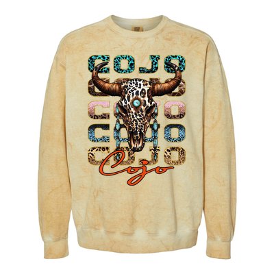 Rodeo C.O.J.O Western Deserts Bullskull Cowhide Colorblast Crewneck Sweatshirt