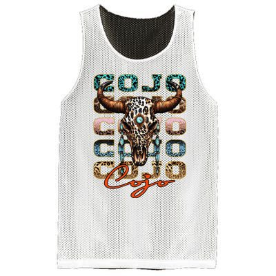 Rodeo C.O.J.O Western Deserts Bullskull Cowhide Mesh Reversible Basketball Jersey Tank