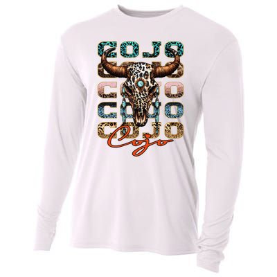 Rodeo C.O.J.O Western Deserts Bullskull Cowhide Cooling Performance Long Sleeve Crew