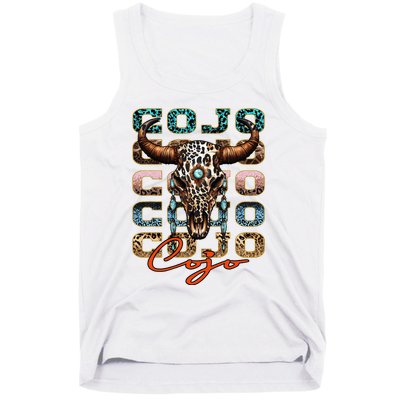 Rodeo C.O.J.O Western Deserts Bullskull Cowhide Tank Top