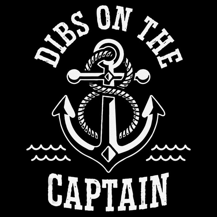 Retro Captain Wife Dibs On The Captain Funny FIshing Quote Drawstring Bag