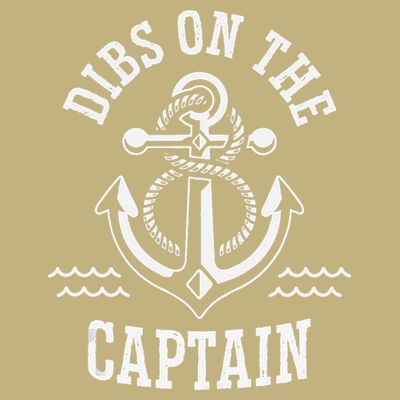 Retro Captain Wife Dibs On The Captain Funny FIshing Quote T-Shirt