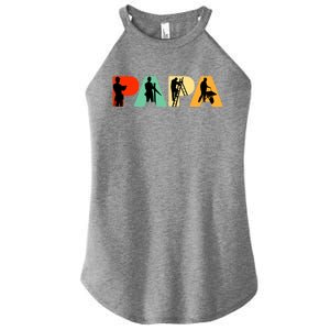 Retro Construction Worker Dad Proud Papa Gift Cool Gift Women's Perfect Tri Rocker Tank