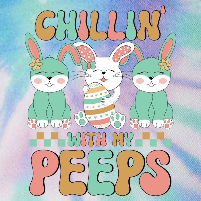 Retro Chillin With My Peeps Cute Candy Legacy Tie Dye Trucker Hat