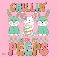 Retro Chillin With My Peeps Cute Candy Magnet