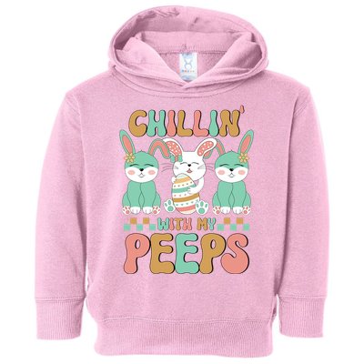 Retro Chillin With My Peeps Cute Candy Toddler Hoodie