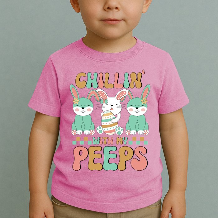Retro Chillin With My Peeps Cute Candy Toddler T-Shirt