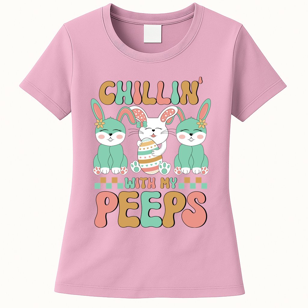 Retro Chillin With My Peeps Cute Candy Womens T-Shirt