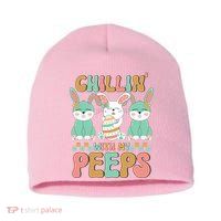 Retro Chillin With My Peeps Cute Candy Short Acrylic Beanie