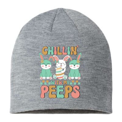 Retro Chillin With My Peeps Cute Candy Sustainable Beanie