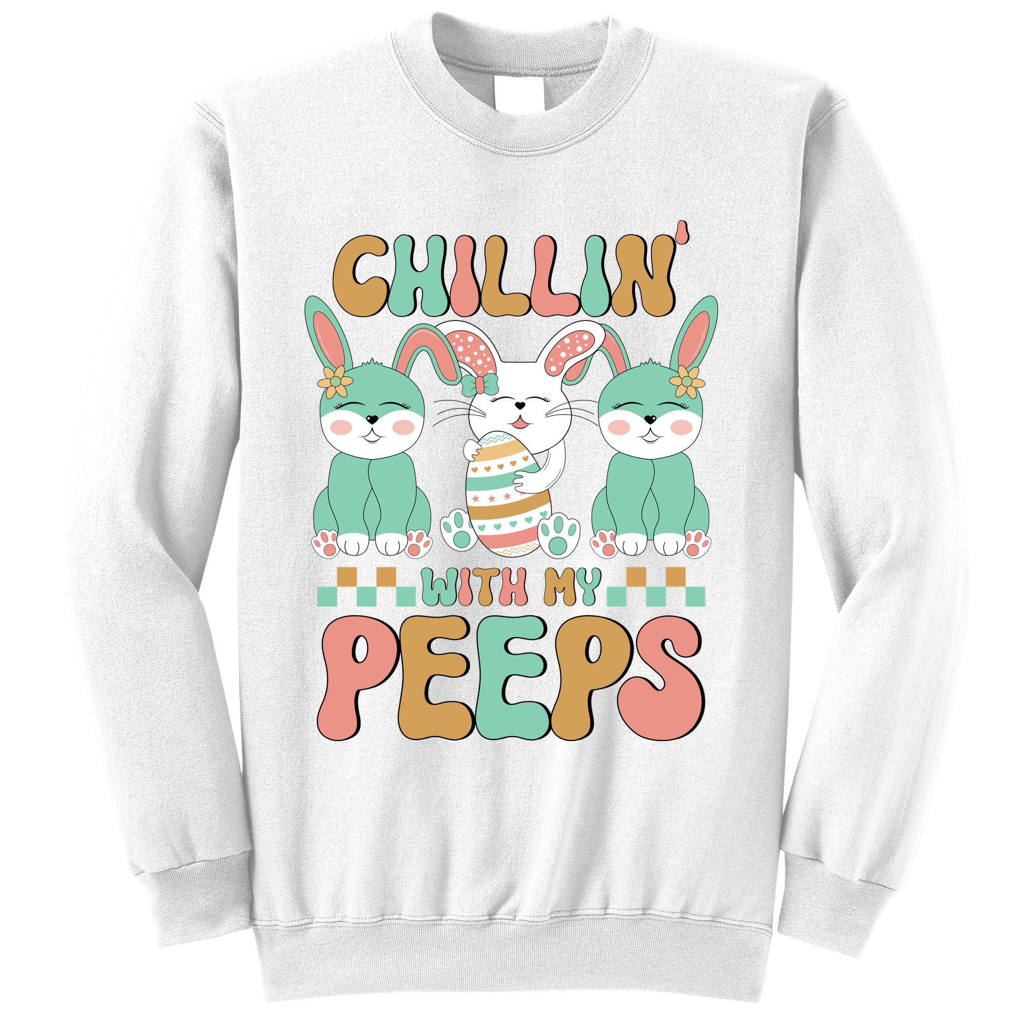 Retro Chillin With My Peeps Cute Candy Sweatshirt