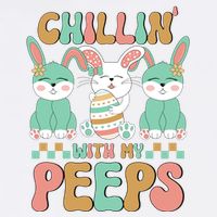 Retro Chillin With My Peeps Cute Candy Bucket Hat